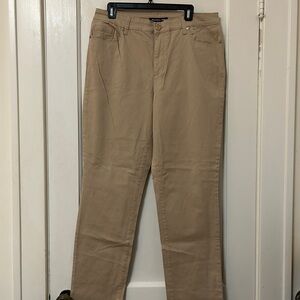 NWT!! Bandolino Beige Modern Straight-Leg Pants - Size 14
